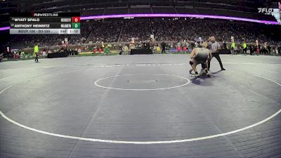 D3-285 lbs Champ. Round 1 - Wyatt Spalo, Reed City HS vs Anthony Heinritz, Williamston