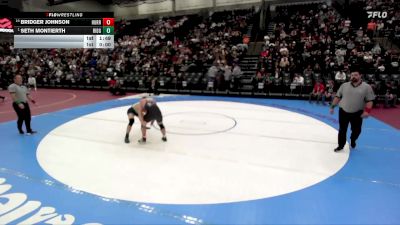 4A 190 lbs Champ. Round 1 - Seth Montierth, Ridgeline vs Bridger Johnson, Hurricane