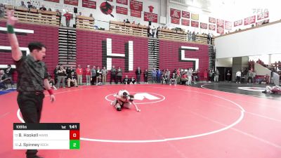 106 lbs Consi Of 8 #2 - Brady Haskell, Marblehead/Swampscott vs James Spinney, Rockland