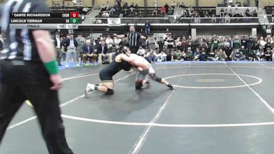 190 lbs Final - Dante Richardson, Cranston West vs Lincoln Tiernan, Bishop Hendricken
