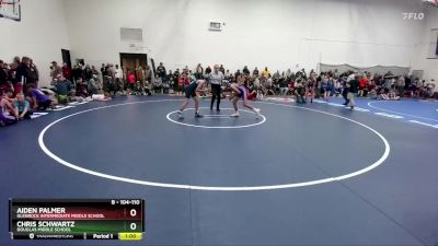 104-110 lbs Round 2 - Chris Schwartz, Douglas Middle School vs Aiden Palmer, Glenrock Intermediate Middle School