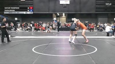 207 lbs Cons. Semi - Kaylee Thompson, High School vs Faith Spicer, Ottawa University