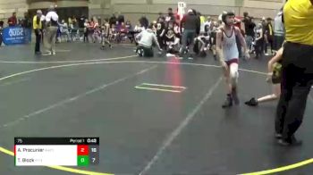 75 lbs Round 3 (4 Team) - Asher Procunier, Ares WC vs Thomas Block, MI Pitbulls