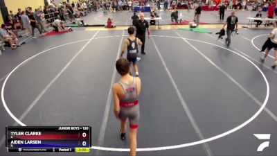 120 lbs Cons. Semi - Tyler Clarke, IL vs Aiden Larsen, IL