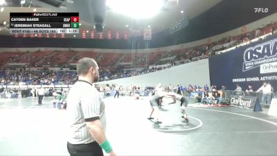 4A Boys 190 lbs Quarterfinal - Jeremiah Steagall, Sweet Home Boys vs Cayden Baker, Scappoose Boys