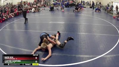 90 lbs Round 3 (6 Team) - Carter Sanford, Indiana Blue vs Nate Eck, Kansas Rattlers