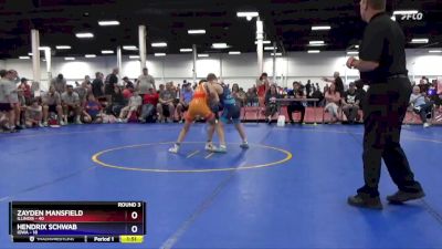 102 lbs Round 3 (8 Team) - Zayden Mansfield, Illinois vs Hendrix Schwab, Iowa