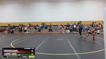 107 lbs Round 3 - Grayson Sloan, Eastside Youth Wrestling vs Gabriel Jager, Summerville Takedown Club