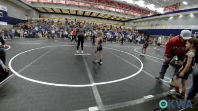 43-47 lbs Rr Rnd 2 - Tesslyn Brogden, Hinton Takedown Club vs Paizlee Gomez, Harrah Little League Wrestling