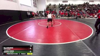 215 lbs Semifinal - Eli Stevens, Northglenn vs Jason Cacal, Discovery Canyon