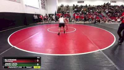 215 lbs Semifinal - Eli Stevens, Northglenn vs Jason Cacal, Discovery Canyon