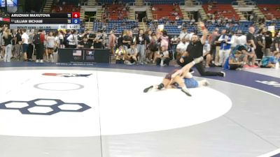 95 lbs Cons. Rd Of 32 - Aruzhan Maxutova, Texas vs Lillian McHam, Texas