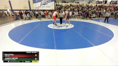 285 lbs Champ. Round 1 - Tim Stohl, Wabash vs Joseph Kruse, Wheaton College