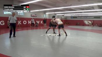 285 lbs Champ. Round 1 - Owen Willers, Simpson vs Tylahn Ladd, Millikin