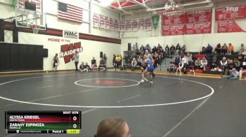 JV-4 lbs Round 2 - Alyssa Kriegel, South Tama vs Zarahy Espinoza, Wapello