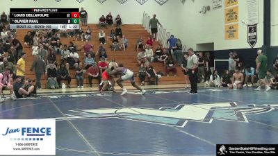 Boys-165 lbs Semifinal - Louis Dellavolpe, Clarke`s Dream Team vs Olivier Paul, Wilson`s Wildcats