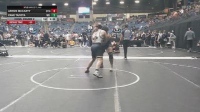 285 lbs Cons. Round 2 - Arron Mccarty, Ottawa University vs Zane Tafoya, Williams Baptist