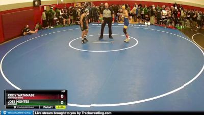 106-107 lbs Semifinal - Cody Watanabe, Punahou Boys vs Jose Montes, Lakeside