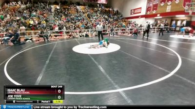 115 lbs Quarterfinal - Joe Toye, Lander Middle School vs Isaac Blau, Lovell Middle School