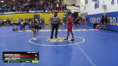 120 lbs Cons. Round 3 - Arden Heckman, WESTERVILLE NORTH vs Diamond Talley, Flossmoor (Homewood-F.)