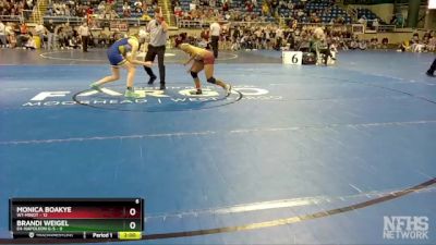 106 lbs Quarterfinal - Monica Boakye, W1-Minot vs Brandi Weigel, E4-Napoleon G-S