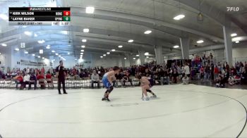 141 lbs Quarterfinal - Layne Baker, St. Paul Youth Wrestling Club vs Kirk Wilson, Midwest Destroyers Wrestling Club