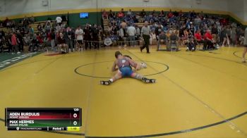 120 lbs Champ. Round 1 - Aden Burdulis, MOUNT VERNON vs Max Hermes, EDISON (Milan)