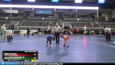 2nd Place Match - DeAndre Denmark Jr, Deer Creek Wrestling Club vs Zeek Buchan, Sherman Challengers