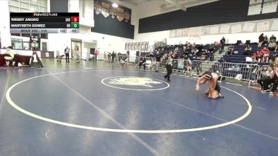 110 lbs Cons. Round 2 - Marybeth Gomez, Newport Harbor vs Wendy Amaro, Santa Ana Valley