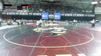 Boys 1B/2B 144 Champ. Round 1 - Brayden Walker, Rainier vs Wally Almaguer, Granger