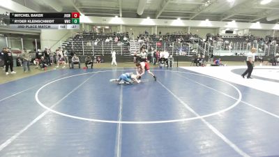 138 lbs 3rd Place Match - Ryder Kleinschmidt, WOW Wrestling Club vs Mitchel Baker, Jackson High School Wrestling