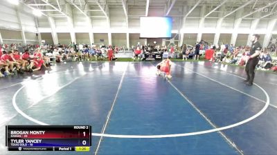 126 lbs Round 2 (8 Team) - Brogan Monty, Kansas vs Tyler Yancey, Texas Gold