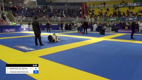 FERNANDA PONTES DE SÁ M. MOURA vs LUMARA THAIS SANTOS SILVA 2023 Brasileiro Jiu-Jitsu IBJJF