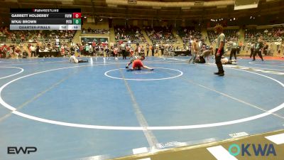 110 lbs Quarterfinal - Garrett Holderby, Fort Gibson Youth Wrestling vs M'Kai Brown, Pitbull Wrestling Academy
