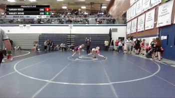 100 lbs Round 1 - Sarah Reed, Challis Blackheart Wrestling Club vs Hailey Hove, Garden Valley Wrestling Club