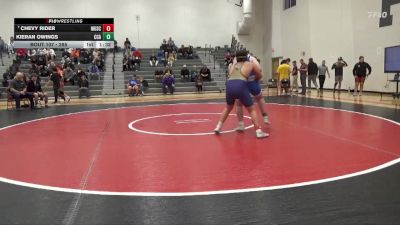 285 lbs Round 1 - Chevy Rider, Muscatine vs Kieran Owings, Clear Creek-Amana