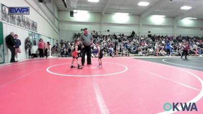 43 lbs Consolation - Dawsyn Hawkins, Hulbert vs Ross Richards, Roland Youth League Wrestling