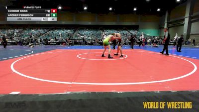 145 lbs 5th Place - Connor Sicks, Tulare Titans Wrestling Club vs Archer Ferguson, Cornerstone Mat Club