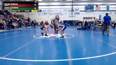 132 lbs Champ. Round 1 - Evan Cochran, Nathan Hale vs Kolbe Bargas, Vinita