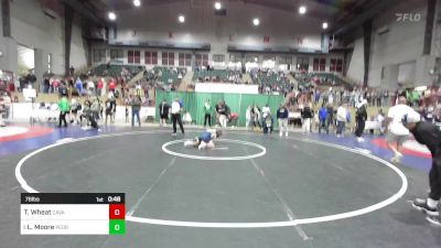 76 lbs Round Of 16 - Theodore Wheat, Cavalier Wrestling Club vs Levi Moore, Pedraza Wrestling