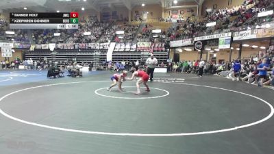 120 lbs Semifinal - Tanner Holt, Jayhawk Linn vs Xzephren Donner, Russell HS