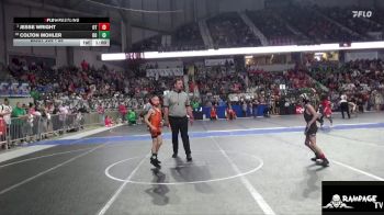 58 lbs Champ. Round 1 - Jesse Wright, OZ Trojan vs Colton Mohler, Ogden`s Outlaws