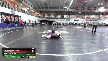 197 lbs Cons. Round 3 - Jackson Rickter, Waldorf (Iowa) vs Michael Rhea, Menlo (Calif.)