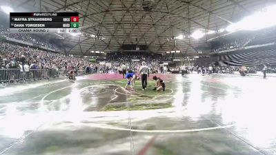 Girls 1B/2B/1A 115 Champ. Round 2 - Dana Yorgesen, Warden (Girls) vs Mayra Strandberg, North Beach (Girls)