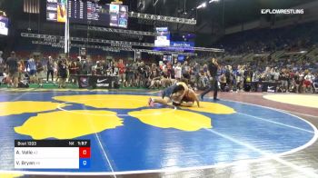 160 lbs Cons 32 #1 - Andrew Valle, Arizona vs Vincent Bryan, Arkansas