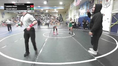 100 lbs Champ. Round 3 - Jillian Wells, Lakeside vs Andrea Razo, Montclair