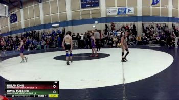 54 lbs Round 3 (4 Team) - Nolan King, Brownsburg Wrestling Club vs Owen Malloch, Noblesville Wrestling Club