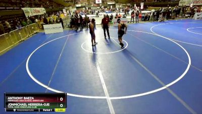 250 lbs Cons. Round 3 - Anthony Baeza, Firebaugh High School Wrestling vs JonMichael Herrera-Ojeda, Total Kaos Wrestling Club