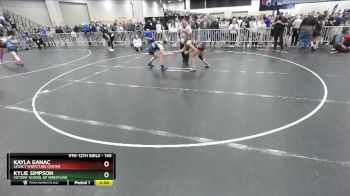 140 lbs Champ. Round 2 - Kylie Simpson, Victory School Of Wrestling vs Kayla Ganac, Legacy Wrestling Center
