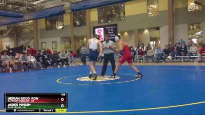 165 lbs Adrian Good Iron, Rapid City Cobblers vs Asher Minium, Camp Hill Hs